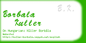 borbala kuller business card